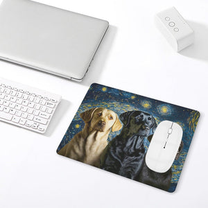 Milky Way Labradors Leather Mouse Pad-Accessories-Accessories, Dog Dad Gifts, Dog Mom Gifts, Home Decor, Labrador, Mouse Pad-ONE SIZE-White-3