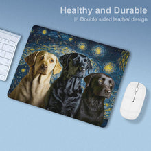 Load image into Gallery viewer, Milky Way Labradors Leather Mouse Pad-Accessories-Accessories, Dog Dad Gifts, Dog Mom Gifts, Home Decor, Labrador, Mouse Pad-ONE SIZE-White-4