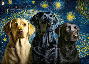 Milky Way Labradors Wall Art Poster-Home Decor-Black Labrador, Chocolate Labrador, Dog Art, Dogs, Home Decor, Labrador, Poster-3