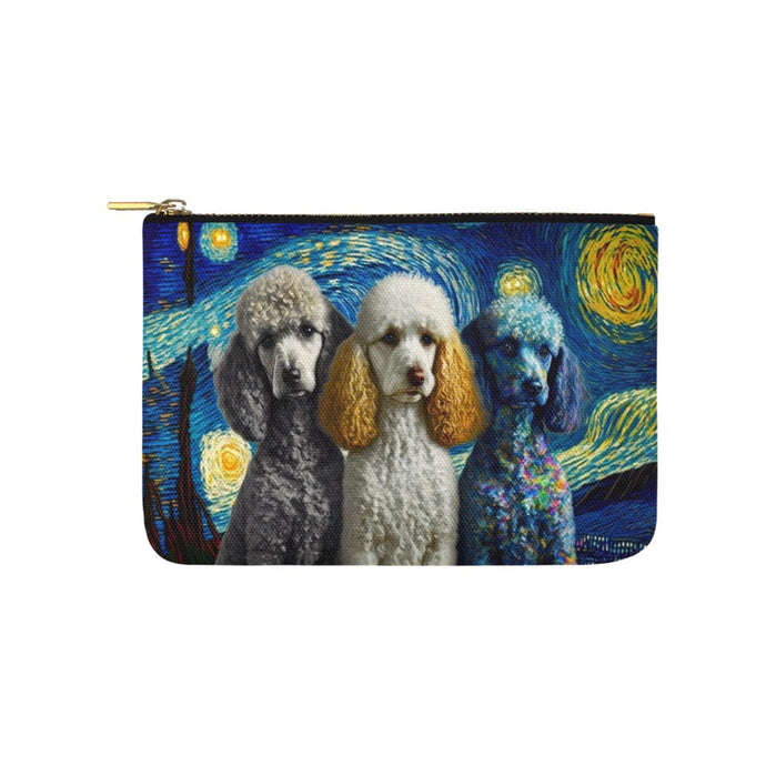 Milky Way Poodles Carry-All Pouch-Accessories-Accessories, Bags, Dog Dad Gifts, Dog Mom Gifts, Poodle-White-ONESIZE-1