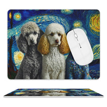 Load image into Gallery viewer, Milky Way Poodles Leather Mouse Pad-Accessories-Accessories, Dog Dad Gifts, Dog Mom Gifts, Home Decor, Mouse Pad, Poodle-ONE SIZE-White-2