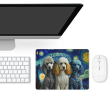 Load image into Gallery viewer, Milky Way Poodles Leather Mouse Pad-Accessories-Accessories, Dog Dad Gifts, Dog Mom Gifts, Home Decor, Mouse Pad, Poodle-ONE SIZE-White-3