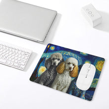 Load image into Gallery viewer, Milky Way Poodles Leather Mouse Pad-Accessories-Accessories, Dog Dad Gifts, Dog Mom Gifts, Home Decor, Mouse Pad, Poodle-ONE SIZE-White-5