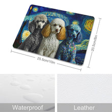 Load image into Gallery viewer, Milky Way Poodles Leather Mouse Pad-Accessories-Accessories, Dog Dad Gifts, Dog Mom Gifts, Home Decor, Mouse Pad, Poodle-ONE SIZE-White-1