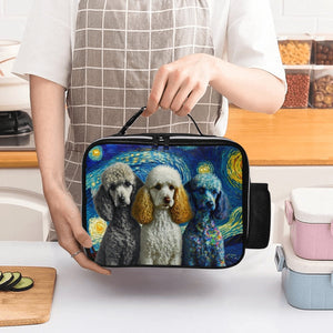 Milky Way Poodles Lunch Bag-Accessories-Bags, Dog Dad Gifts, Dog Mom Gifts, Lunch Bags, Poodle-Black-ONE SIZE-2