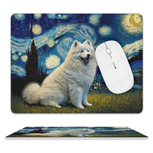 Load image into Gallery viewer, Milky Way Samoyed Leather Mouse Pad-Accessories-Accessories, Dog Dad Gifts, Dog Mom Gifts, Home Decor, Mouse Pad, Samoyed-ONE SIZE-White-2
