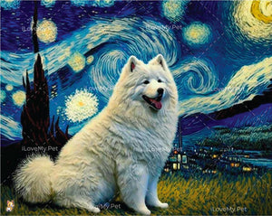 Milky Way Samoyed Wall Art Poster-Home Decor-Dog Art, Dogs, Home Decor, Poster, Samoyed-4