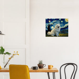 Milky Way Samoyed Wall Art Poster-Print Material-Dog Art, Dogs, Home Decor, Poster, Samoyed-5