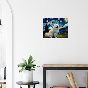 Milky Way Samoyed Wall Art Poster-Print Material-Dog Art, Dogs, Home Decor, Poster, Samoyed-6