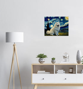Milky Way Samoyed Wall Art Poster-Print Material-Dog Art, Dogs, Home Decor, Poster, Samoyed-7