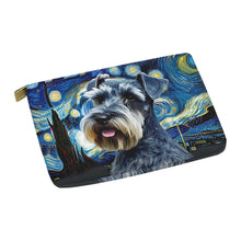 Load image into Gallery viewer, Milky Way Schnauzer Carry-All Pouch-Accessories-Accessories, Bags, Dog Dad Gifts, Dog Mom Gifts, Schnauzer-White-ONESIZE-4