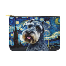 Load image into Gallery viewer, Milky Way Schnauzer Carry-All Pouch-Accessories-Accessories, Bags, Dog Dad Gifts, Dog Mom Gifts, Schnauzer-White-ONESIZE-1