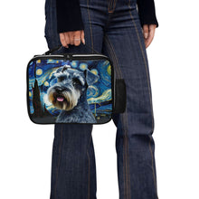 Load image into Gallery viewer, Milky Way Schnauzer Lunch Bag-Accessories-Bags, Dog Dad Gifts, Dog Mom Gifts, Lunch Bags, Schnauzer-Black-ONE SIZE-4