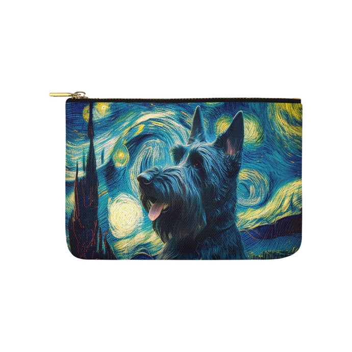 Milky Way Scottish Terrier Carry-All Pouch-Accessories-Accessories, Bags, Dog Dad Gifts, Dog Mom Gifts, Scottish Terrier-White-ONESIZE-1