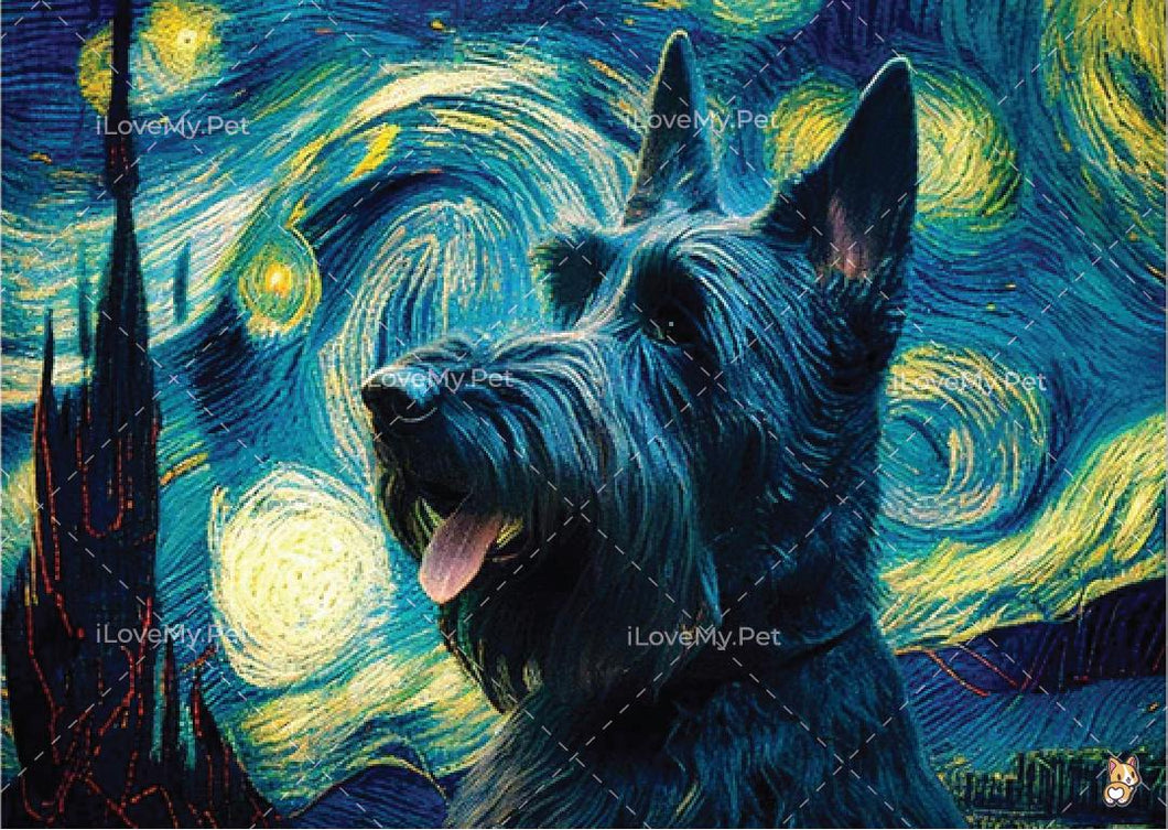 Milky Way Scottish Terrier Wall Art Poster-Home Decor-Dog Art, Dogs, Home Decor, Poster, Scottish Terrier-12
