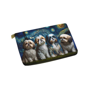 Milky Way Shih Tzus Carry-All Pouch-Accessories-Accessories, Bags, Dog Dad Gifts, Dog Mom Gifts, Shih Tzu-White-ONESIZE-2