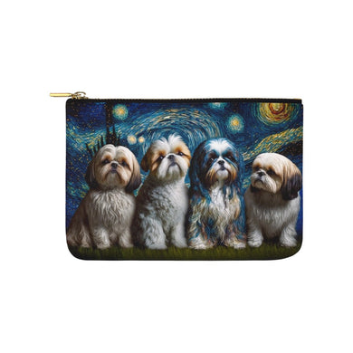 Milky Way Shih Tzus Carry-All Pouch-Accessories-Accessories, Bags, Dog Dad Gifts, Dog Mom Gifts, Shih Tzu-White-ONESIZE-1