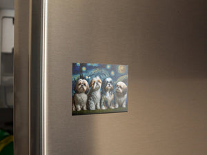 Milky Way Shih Tzus Fridge Magnet-Home Decor-Dogs, Home Decor, Magnet, Shih Tzu-3