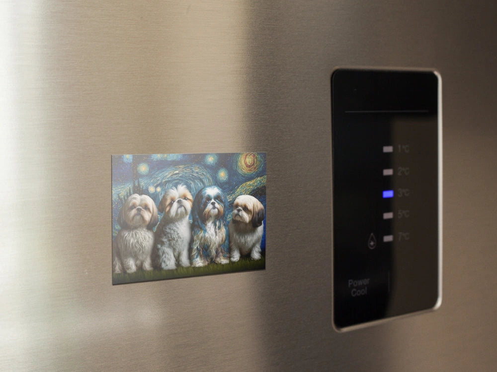 Milky Way Shih Tzus Fridge Magnet-Home Decor-Dogs, Home Decor, Magnet, Shih Tzu-1