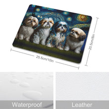 Load image into Gallery viewer, Milky Way Shih Tzus Leather Mouse Pad-Accessories-Accessories, Dog Dad Gifts, Dog Mom Gifts, Home Decor, Mouse Pad, Shih Tzu-ONE SIZE-White-1