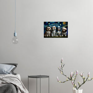 Milky Way Shih Tzus Wall Art Poster-Print Material-Dog Art, Dogs, Home Decor, Poster, Shih Tzu-6