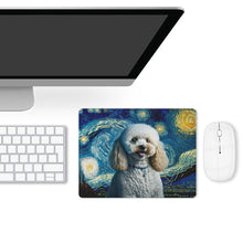 Load image into Gallery viewer, Milky Way Toy Poodle Leather Mouse Pad-Accessories-Accessories, Dog Dad Gifts, Dog Mom Gifts, Home Decor, Mouse Pad, Toy Poodle-ONE SIZE-White-2