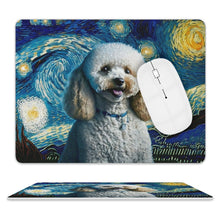 Load image into Gallery viewer, Milky Way Toy Poodle Leather Mouse Pad-Accessories-Accessories, Dog Dad Gifts, Dog Mom Gifts, Home Decor, Mouse Pad, Toy Poodle-ONE SIZE-White-3