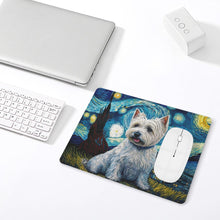 Load image into Gallery viewer, Milky Way West Highland Terrier Leather Mouse Pad-Accessories-Accessories, Dog Dad Gifts, Dog Mom Gifts, Home Decor, Mouse Pad, West Highland Terrier-ONE SIZE-White-5