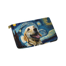 Load image into Gallery viewer, Milky Way Yellow Labrador Carry-All Pouch-Accessories-Accessories, Bags, Dog Dad Gifts, Dog Mom Gifts, Labrador-White-ONESIZE-4