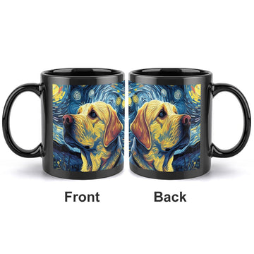 Milky Way Yellow Labrador Coffee Mug-Mug-Home Decor, Labrador, Mugs-ONE SIZE-Black-2