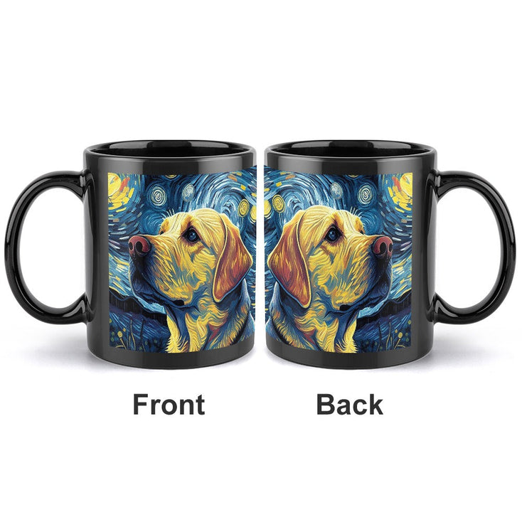 Milky Way Yellow Labrador Coffee Mug-Mug-Home Decor, Labrador, Mugs-ONE SIZE-Black-2