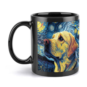 Milky Way Yellow Labrador Coffee Mug-Mug-Home Decor, Labrador, Mugs-ONE SIZE-Black-5