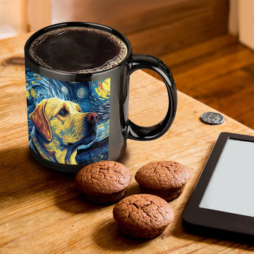 Milky Way Yellow Labrador Coffee Mug-Mug-Home Decor, Labrador, Mugs-ONE SIZE-Black-1