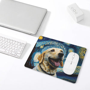 Milky Way Yellow Labrador Leather Mouse Pad-Accessories-Accessories, Dog Dad Gifts, Dog Mom Gifts, Home Decor, Labrador, Mouse Pad-ONE SIZE-White-4