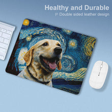 Load image into Gallery viewer, Milky Way Yellow Labrador Leather Mouse Pad-Accessories-Accessories, Dog Dad Gifts, Dog Mom Gifts, Home Decor, Labrador, Mouse Pad-ONE SIZE-White-5