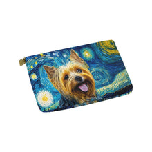 Load image into Gallery viewer, Milky Way Yorkshire Terrier Carry-All Pouch-Accessories-Accessories, Bags, Dog Dad Gifts, Dog Mom Gifts, Yorkshire Terrier-White-ONESIZE-4