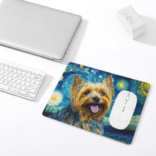 Load image into Gallery viewer, Milky Way Yorkshire Terrier Leather Mouse Pad-Accessories-Accessories, Dog Dad Gifts, Dog Mom Gifts, Home Decor, Mouse Pad, Yorkshire Terrier-ONE SIZE-White-3