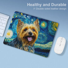 Load image into Gallery viewer, Milky Way Yorkshire Terrier Leather Mouse Pad-Accessories-Accessories, Dog Dad Gifts, Dog Mom Gifts, Home Decor, Mouse Pad, Yorkshire Terrier-ONE SIZE-White-5