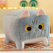 Load image into Gallery viewer, Minecraft Cat Plush - Grey and White Cat - Cube of Happiness-Stuffed Animals-Cats,Grey and White Cat,Home Decor,Pillows,Stuffed Animal-1