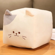 Load image into Gallery viewer, Minecraft Cat Plush - Adorable Calico Cat Square Plush Pillow-WHITE-25x20x20cm-1