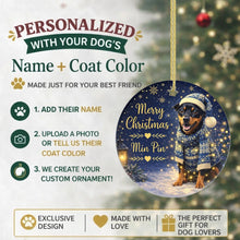 Load image into Gallery viewer, Miniature Pinscher Christmas Ornament - Cozy Winter Pet Portrait Design - Personalize with Photo and Name-Christmas Ornament-Christmas,Christmas Ornament,Miniature Pinscher,Personalize Artwork-2