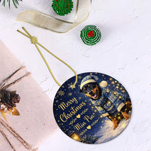 Load image into Gallery viewer, Miniature Pinscher Christmas Ornament - Cozy Winter Pet Portrait Design - Personalize with Photo and Name-Christmas Ornament-Christmas,Christmas Ornament,Miniature Pinscher,Personalize Artwork-6