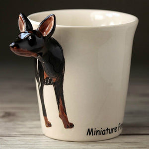 Miniature Pinscher Love 3D Ceramic Cup-Mug-Dogs, Home Decor, Mugs-3