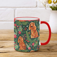 Load image into Gallery viewer, Mistletoe and Cocker Spaniels Christmas Ensemble Coffee Mug-2