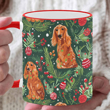 Load image into Gallery viewer, Mistletoe and Cocker Spaniels Christmas Ensemble Coffee Mug-White-ONE SIZE-1
