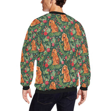 Load image into Gallery viewer, Mistletoe and Cocker Spaniels Christmas Ensemble Fuzzy Sweatshirt for Men-Apparel-Apparel, Christmas, Cocker Spaniel, Dog Dad Gifts, Sweatshirt-2