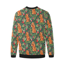 Load image into Gallery viewer, Mistletoe and Cocker Spaniels Christmas Ensemble Fuzzy Sweatshirt for Men-Apparel-Apparel, Christmas, Cocker Spaniel, Dog Dad Gifts, Sweatshirt-3