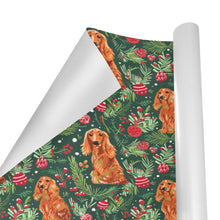 Load image into Gallery viewer, Mistletoe and Cocker Spaniels Christmas Ensemble Gift Wrapping Paper - 2 Rolls-Christmas Ornament-Christmas,Cocker Spaniel,Wrapping Paper-4
