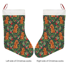 Load image into Gallery viewer, Mistletoe and Cocker Spaniels Christmas Ensemble Stocking-Christmas Ornament-Christmas, Cocker Spaniel, Home Decor-3