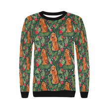 Load image into Gallery viewer, Mistletoe and Cocker Spaniels Christmas Ensemble Sweatshirt for Women-Apparel-Apparel, Christmas, Cocker Spaniel, Dog Mom Gifts, Sweatshirt-3